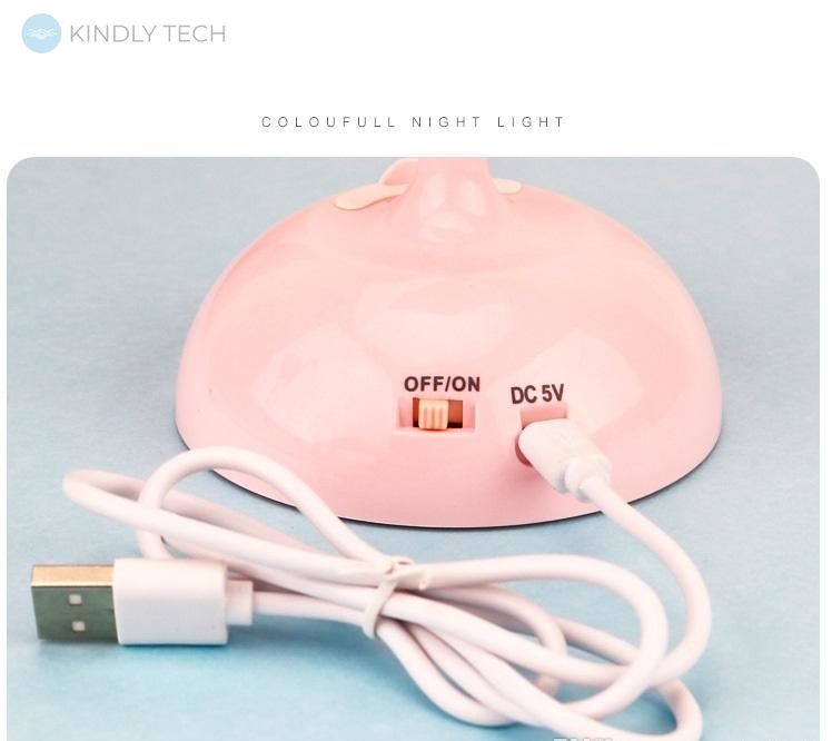 Led світильник - нічник Lucia "Фламінго" рожевий акумуляторний, 3.2W