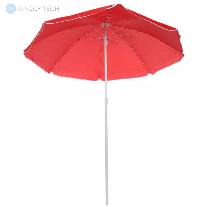 Пляжна, садова парасолька від сонця з нахилом 1.5 м, Red