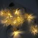 Гірлянда-нитка (String-Lights) Metal Ball 10WW-1 внутрішня, провід прозорий 2м, Білий-теплий