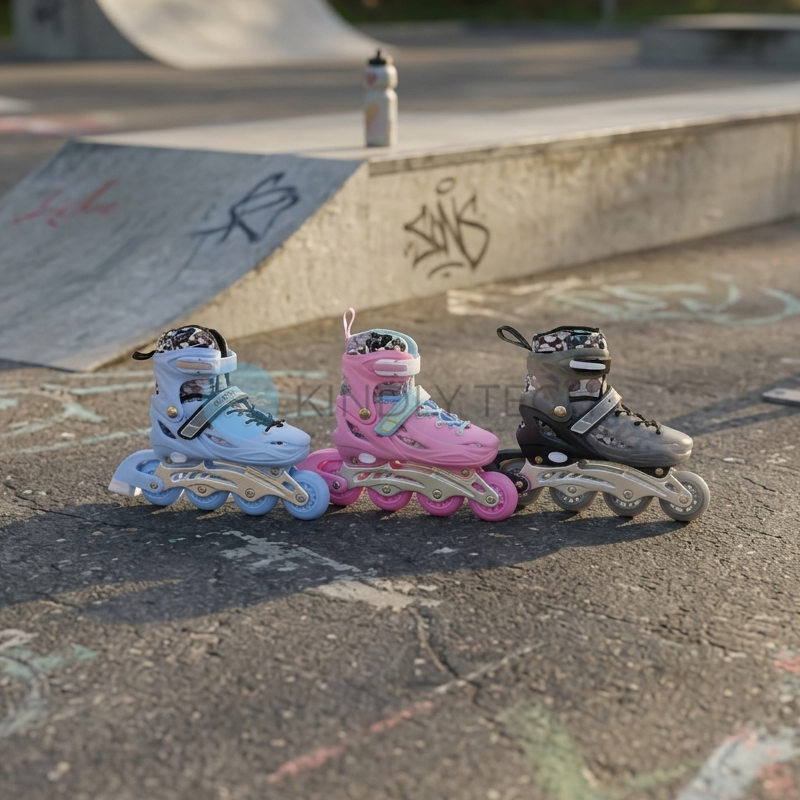 Детские раздвижные ролики Skates Inline K239A, M (35-38), Черный