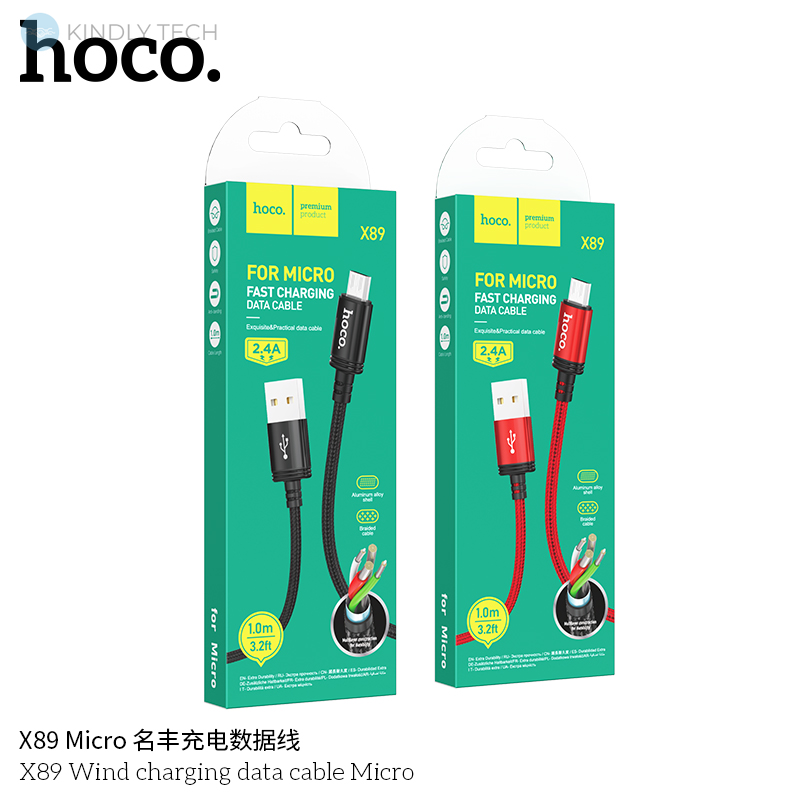 Кабель зарядки HOCO X89 USB - MicroUSB, В ассортименте