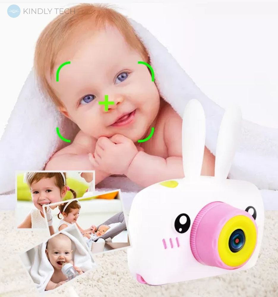 Дитяча фотокамера Baby Photo Camera Rabbit з автофокусом Х-500, White