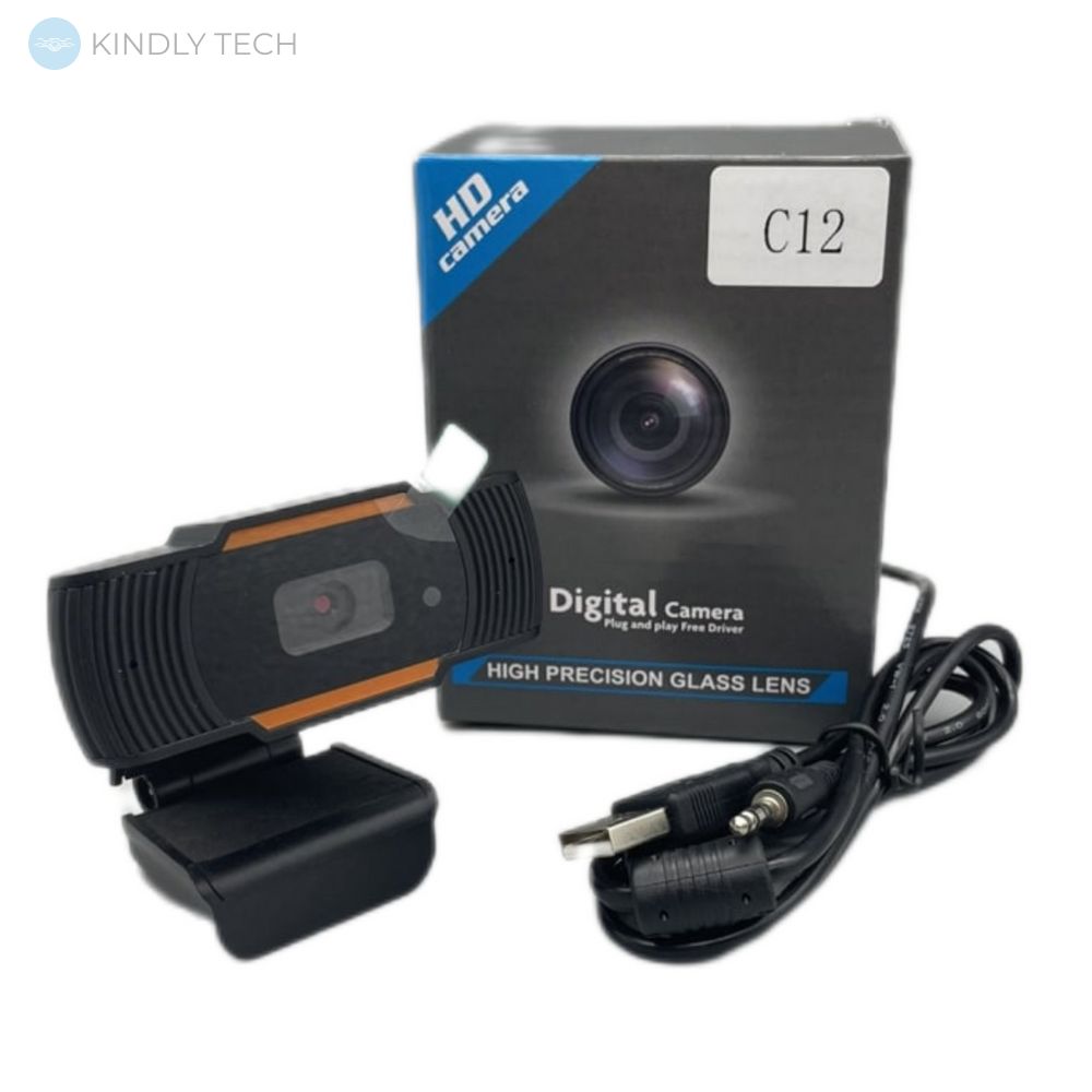 Веб-камера с микрофоном С12 USB HD+ 1280x720