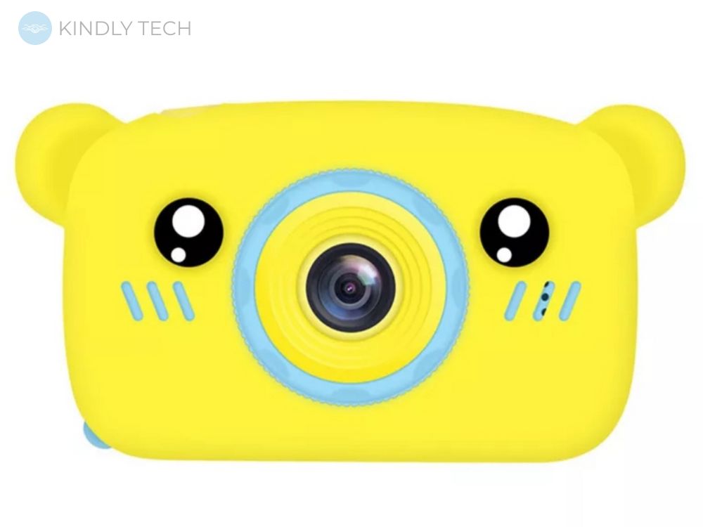 Дитяча фотокамера Baby Photo Camera Bear Teddy з автофокусом, Yellow