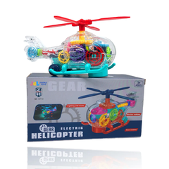 Прозрачный вертолёт с шестерёнками со световыми и звуковыми эффектами Gear Electric Helicopter