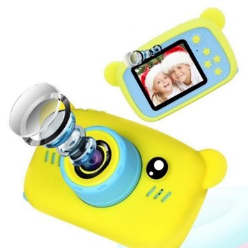 Детская фотокамера Baby Photo Camera Bear Teddy с автофокусом, Yellow