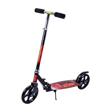 Самокат на великих колесах Scooter 200-1P з бічною ніжкою, Чорний