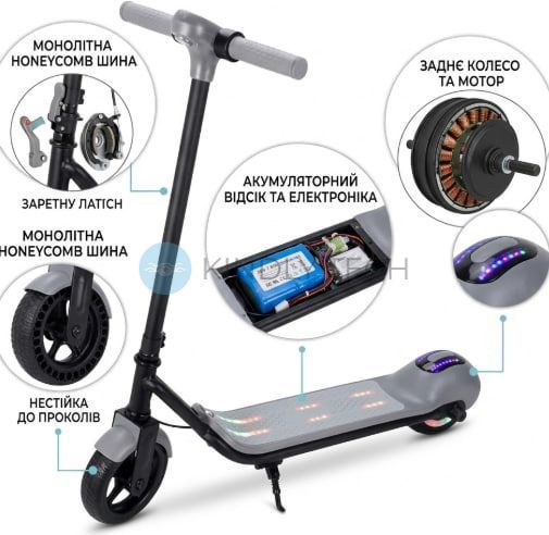 Электросамокат Electric Scooter JY-6.5T Серый