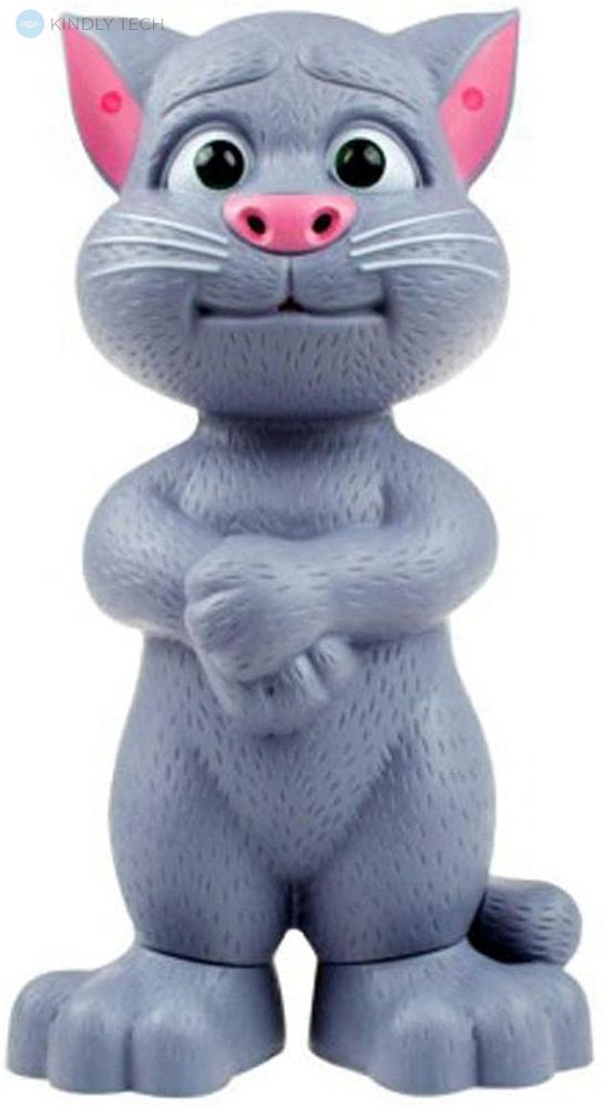 Говорящий кот Talking Tom Cat - повторюшка( разные голоса) 20 см, grey