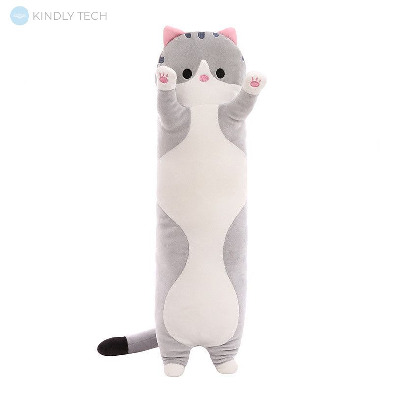 Мягкая игрушка подушка кот- обнимашка, 70 см, микс