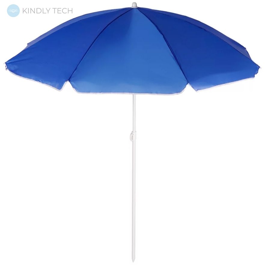 Пляжна, садова парасолька від сонця з нахилом 1.5 м, Blue