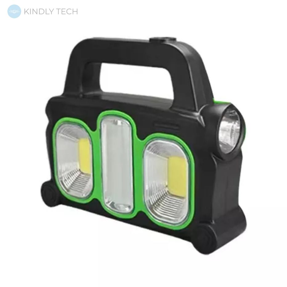 Светодиодный ручной фонарик с аккумулятором на солнечной батарее Gold Orion, Зеленый
