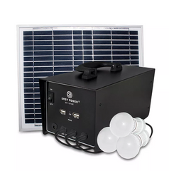 Система генератора сонячної енергії EP-01212C 220V 100W, із сонячною панеллю 18В 20Вт (Блютус+Радіо+TF+USB+Лампочка 3 шт.)