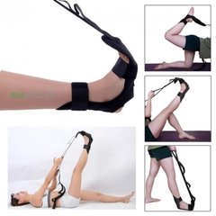 Ремінь тренажер для розтяжки та тренування ніг еспандер стрічка для йоги STRATCH BAND