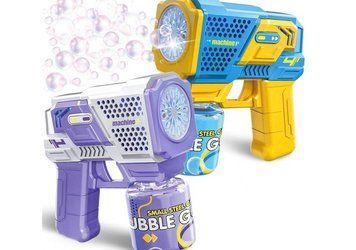 Детский пистолет-генератор мыльных пузырей Bubble Gun P162 автоматический электрический в ассортименте