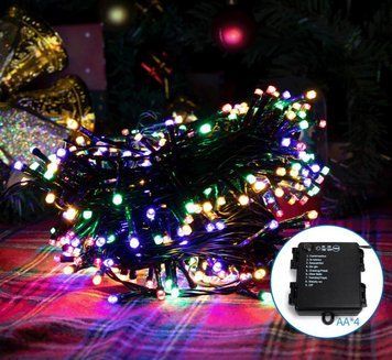 Гірлянда на ялинку, 0,3М+20М, 400LED, 8 функцій синхронізації, різнокольорова