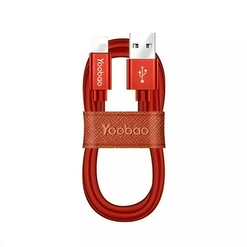 Кабель Lightning 2.4A (1m) &mdash; Yoobao YB428 &mdash; Red