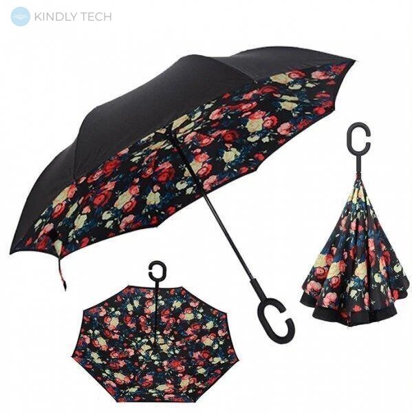 Зонт наоборот Up Brella Розы