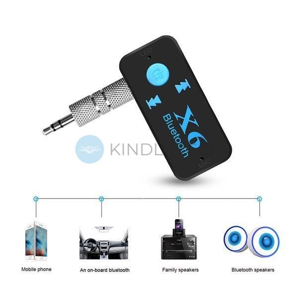 Бездротовий адаптер Bluetooth-приймач аудіо ресивер 6948 BT-X6 AUX