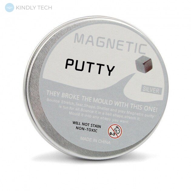 Розумний магнітний пластилін Magnetic Putty Сірий