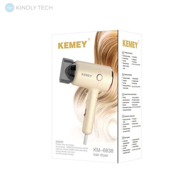 Фен для волос профессиональный KEMEI KM-6838