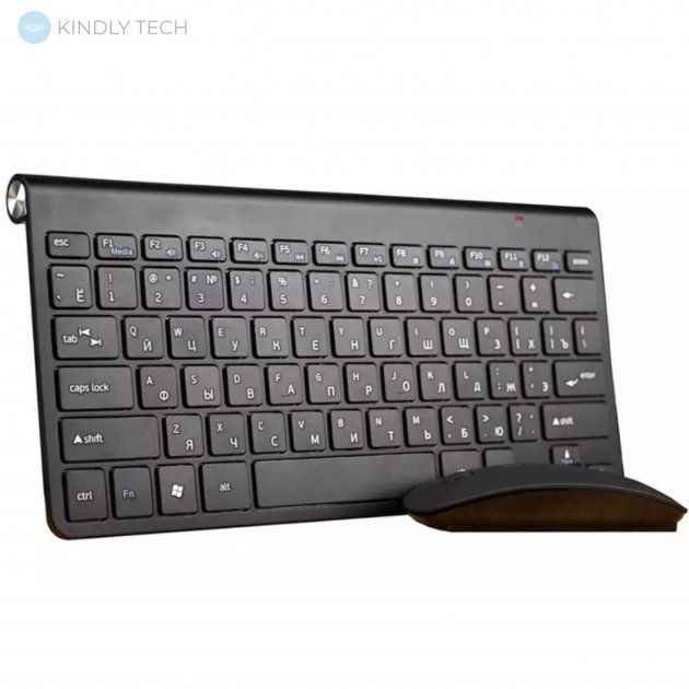 Комплект Беспроводная клавиатура и мышь для планшета смартфона SmartTV или ПК Black