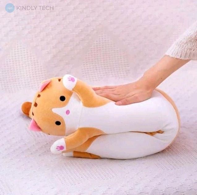 Мягкая игрушка подушка кот- обнимашка 110 см. микс