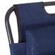 Крісло-шезлонг розкладний з подушкою Beach Chair два підлокітники, Темно-синій