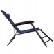 Кресло-шезлонг раскладной с подушкой Beach Chair два подлокотника, Темно-синий