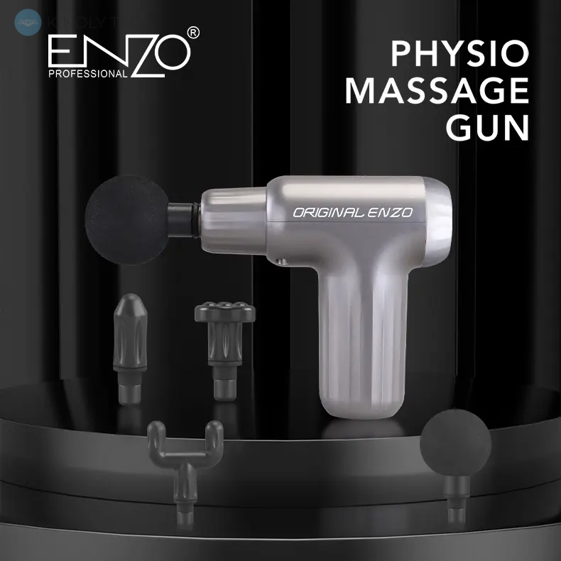 Перкусійний масажер-пістолет, 4 насадки Enzo EN-4802