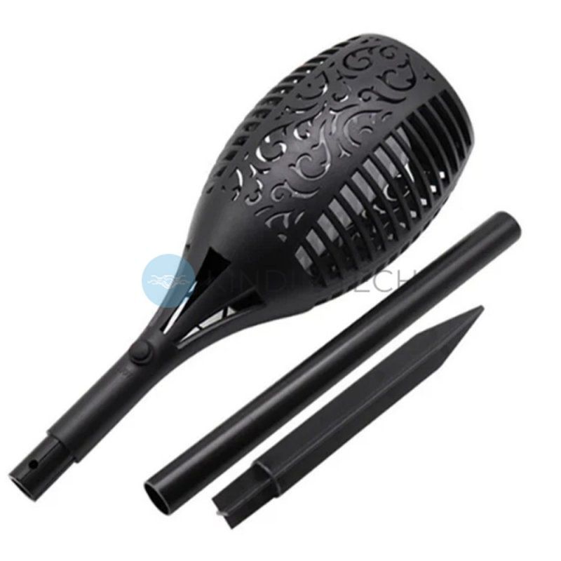 Водонепроникний ліхтар 52 см з ефектом полум'я Solar flame led light sensor activate