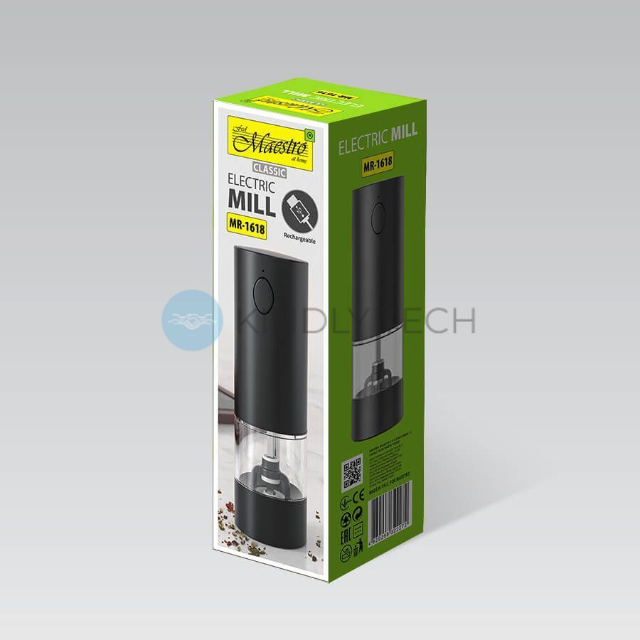 Измельчитель для соли и перца аккумуляторный Maestro MR-1618 300 mAh