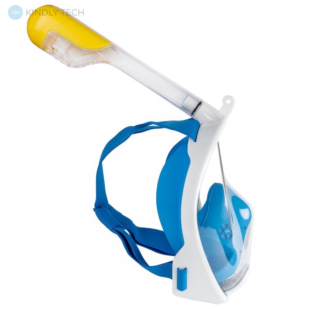 Маска для дайвінгу Free Easybreath для снорклинга, підводного плавання c кріпленням для камери GoPro блакитна L / XL