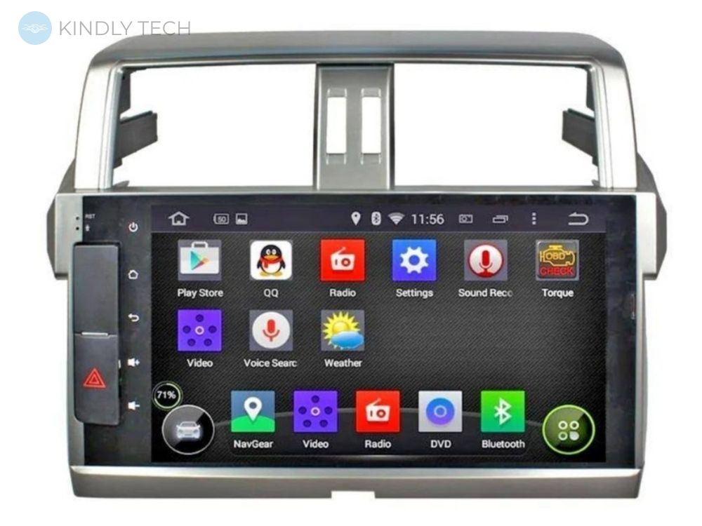 Автомагнитола Штатная Toyota Prado 150 2012-2014 Android 10.1 (4/32Гб)
