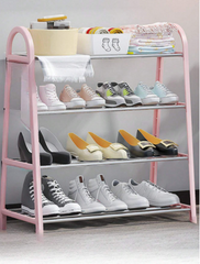 Полиця для взуття Multifunctional U-Shaped Shoe Rack, 4 яруси, Pink