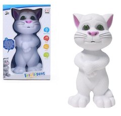 Говорячий кіт Talking Tom Cat - повторюшка (різні голоси) 20 см, White