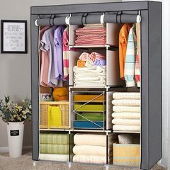 Складной тканевый шкаф Storage Wardrobe 88130 Серый