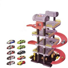 Игровой набор паркинг 5 уровный Funny Parking 10 машинок лифт свет звук