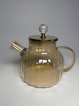 Чайник Royal Grace ZL 0219 стеклянный коричневый, 1000 мл для горячих напитков