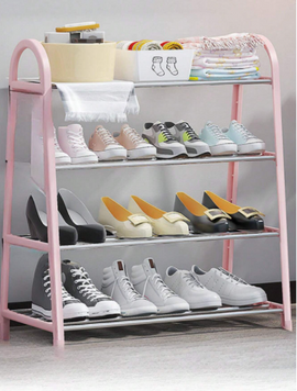 Полка для обуви Multifunctional U-Shaped Shoe Rack, 4 яруса, Pink