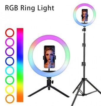 Лампа кільцева LED LJJ‑36 RGB 36 см