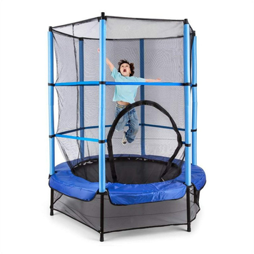 Безопасный детский батут 160&times;140 см с защитной сеткой для активных игр