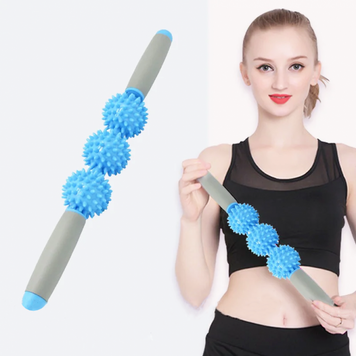 Ролик масажний для йоги масажер для спини валик для фітнесу Massage stick