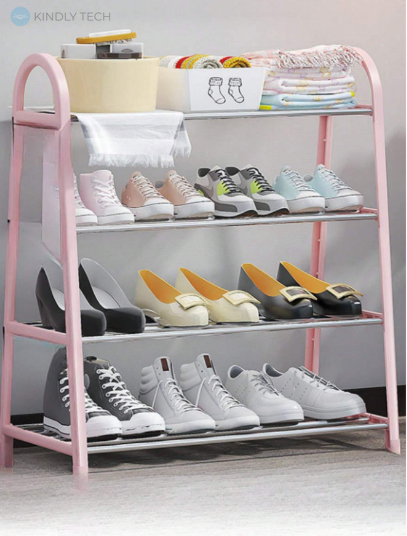 Полиця для взуття Multifunctional U-Shaped Shoe Rack, 4 яруси, Pink