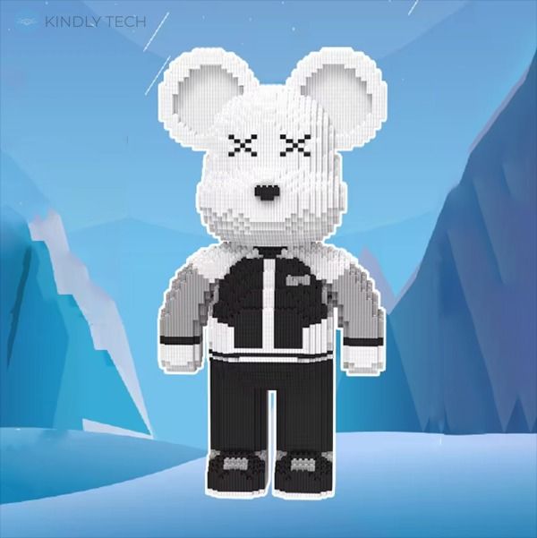 Конструктор Magic Blocks у вигляді ведмедика Bearbrick Black and White 50см 4300 деталей