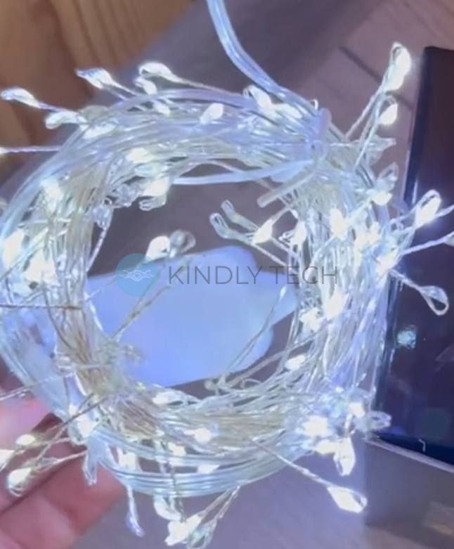 Гірлянда &laquo;Мішура&raquo;, 150 LED, 5 м, біле світіння, мідний дріт