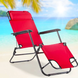 Кресло-шезлонг раскладной с подушкой Beach Chair два подлокотника, Красный