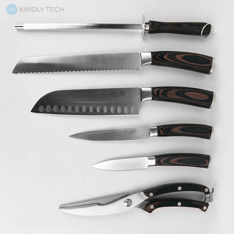 Набор высококачественных кухонных ножей Maestro MR-1424 7 предметов