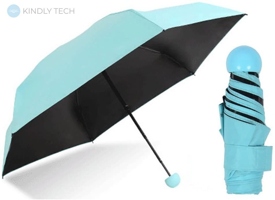 Компактний парасолька-капсула Capsule Umbrella Блакитний