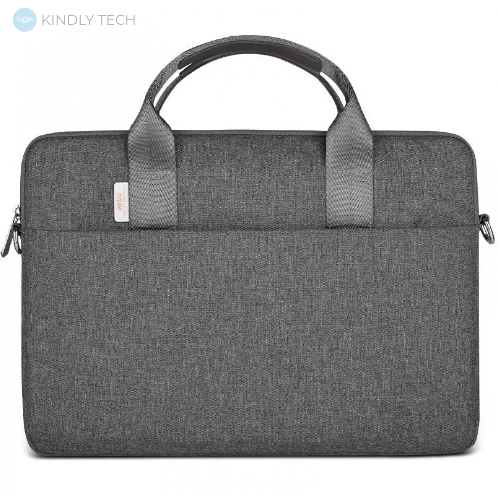 Сумка для ноутбука Чохол для ноутбуків Дипломат 15.6" — WiWU Minimalist Pro Laptop bag — Gray